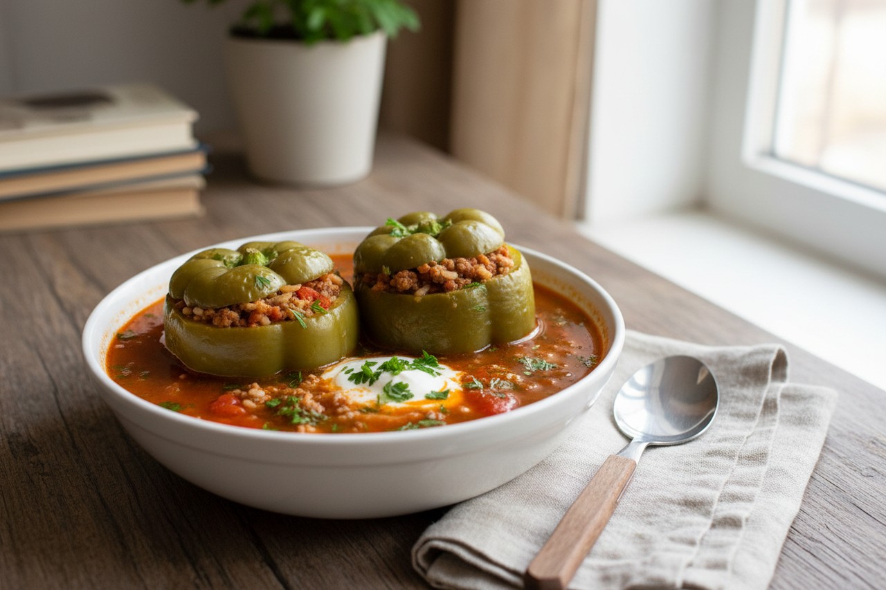 Суп из фаршированных перцев за 40 минут: как сделать его сытнее и вкуснее